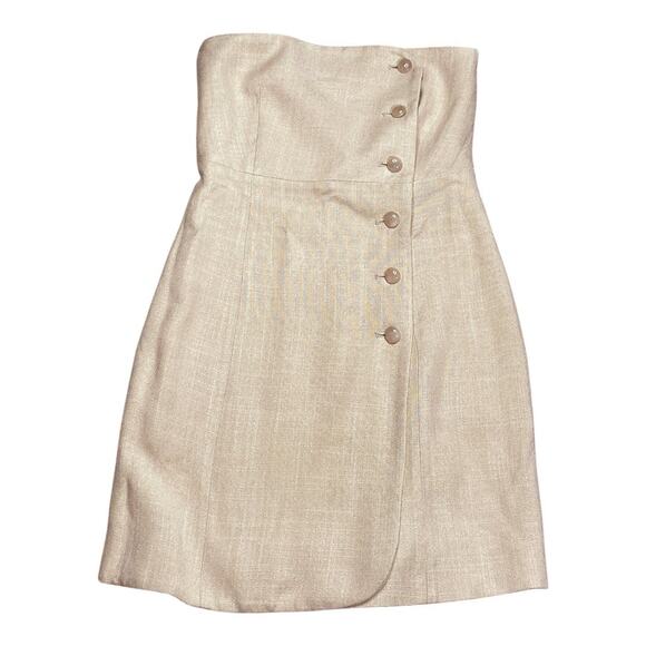 Sezane NWT Editions Chaira Light Beige Strapless Dress Size 34 EU 2 US - Picture 4 of 7